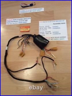 Suzuki Ts125 N Nos Rear Wiring Harness Loom New Pt No 36620-48001 With Parts Tag Suzuki Ts125 N Nos Rear Wiring Harness Loom New Pt No 36620-48001 With Parts Tag