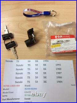 Suzuki Ts50 Rg400 Rg500 Nos Seat Lock Assembly With 2 X Keys 157 Pt 95700-13831