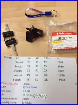 Suzuki Ts50 Rg400 Rg500 Nos Seat Lock Assembly With 2 X Keys 157 Pt 95700-13831