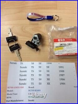 Suzuki Ts50 Rg400 Rg500 Nos Seat Lock Assembly With 2 X Keys 157 Pt 95700-13831