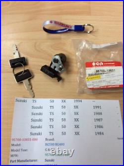 Suzuki Ts50 Rg400 Rg500 Nos Seat Lock Assembly With 2 X Keys 157 Pt 95700-13831