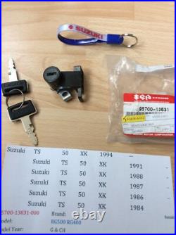Suzuki Ts50 Rg400 Rg500 Nos Seat Lock Assembly With 2 X Keys 157 Pt 95700-13831