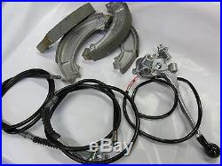 Suzuki gt550 gt750 nos front brake shoe set 1972 WITH CABLES AND LEVER ASSY