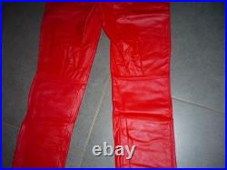 Vintage 1990 Suzuki trousers, size XL, new old stock, cowhide leather