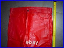 Vintage 1990 suzuki pants size XL new very old stock cowhide leather