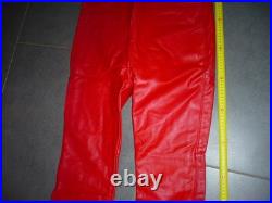Vintage 1990 suzuki pants size XL new very old stock cowhide leather