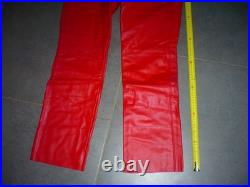 Vintage 1990 suzuki pants size XL new very old stock cowhide leather