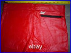 Vintage 1990 suzuki pants size XL new very old stock cowhide leather